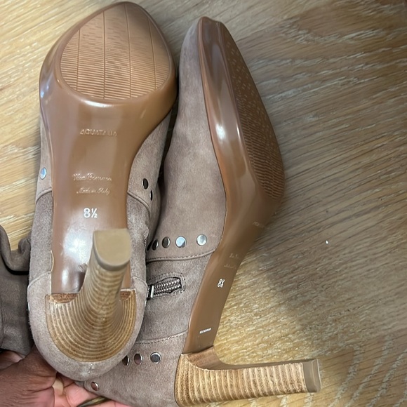 Aquatalia Stilleto heels Elegant Tan Knee-High Women's Boots size 8.5 New no box - Picture 9 of 13